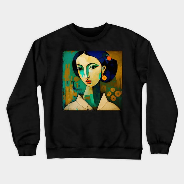 Asian Abstract #24 Crewneck Sweatshirt by n23tees